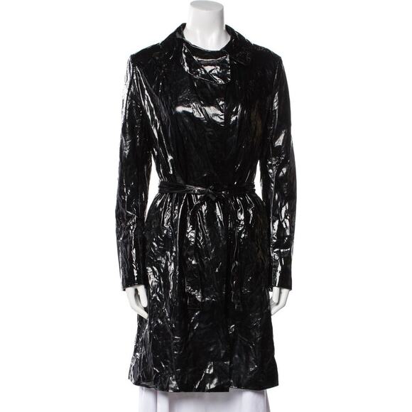 ❤️Jenni Kayne Vegan Patent Leather Trench Coat❤️ - Picture 2 of 3
